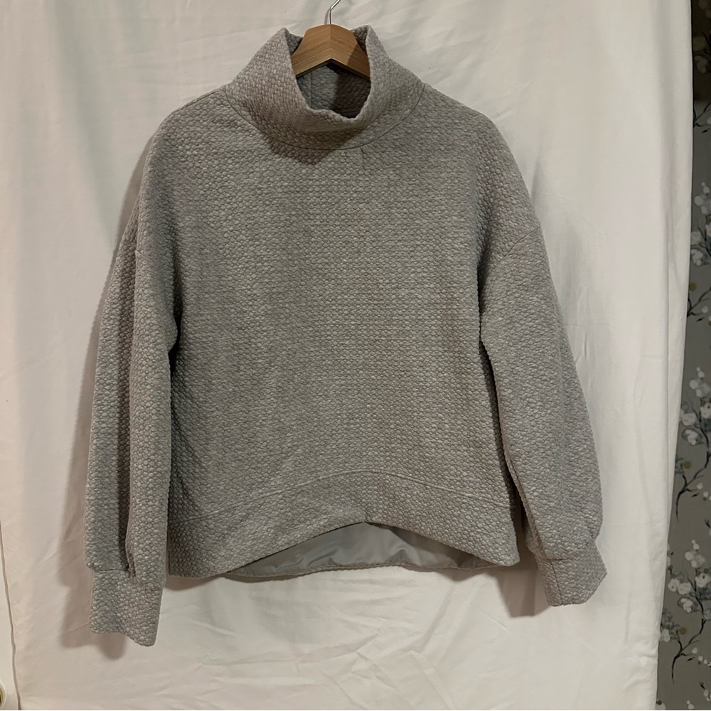 Cozy Gray Mockneck Sweater
